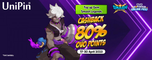Top Up Game Smash Legends Pakai OVO Cashback 80%!